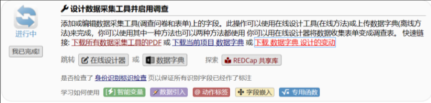 项目设置中的智能变量按钮